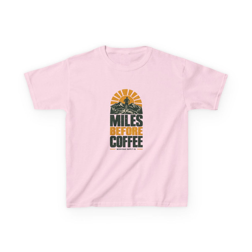 Miles Before Coffee Kids Tee