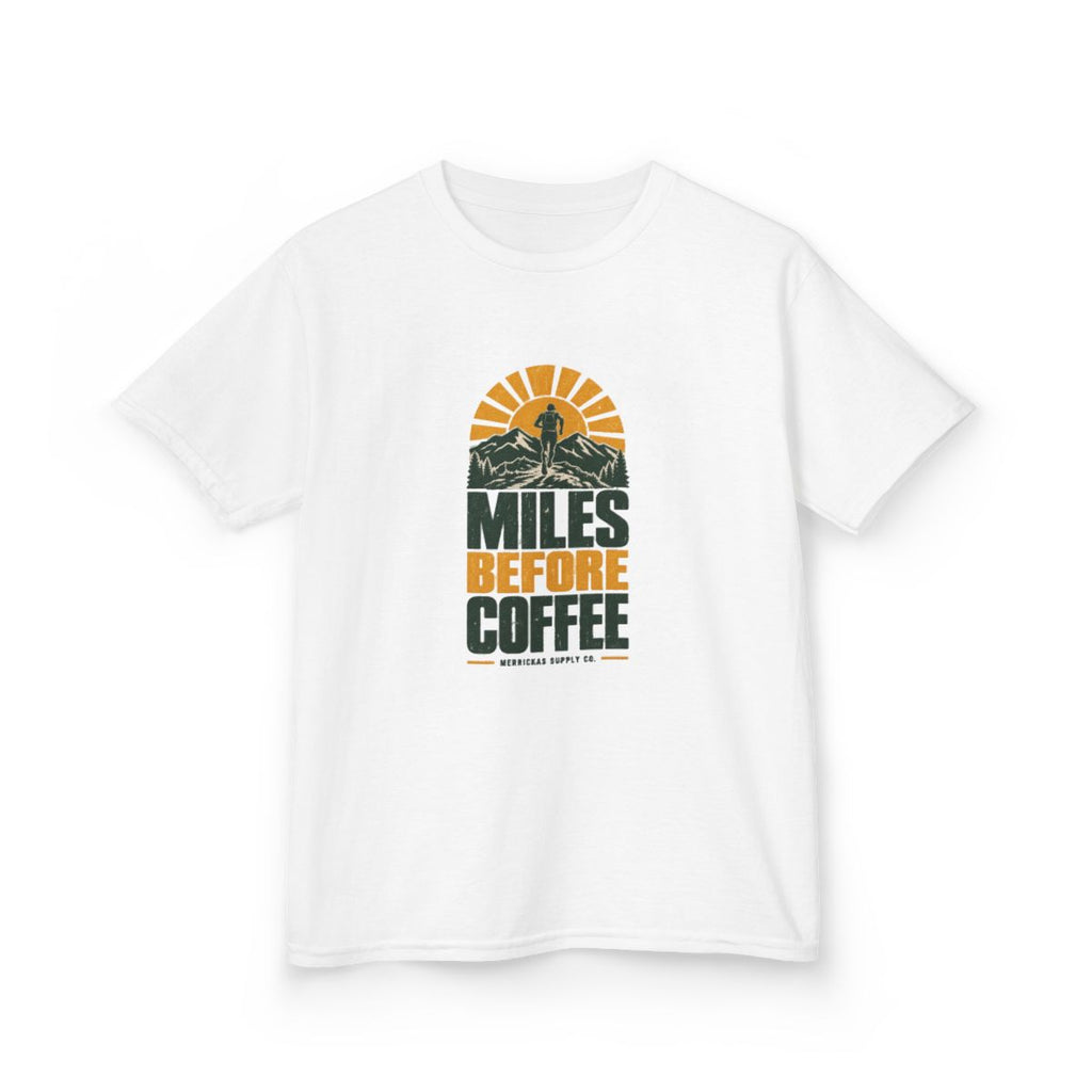 Miles Before Coffee Kids Tee