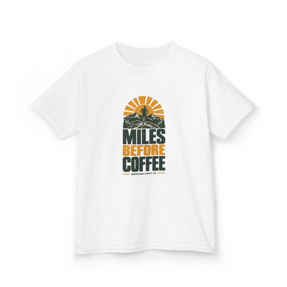Miles Before Coffee Kids Tee