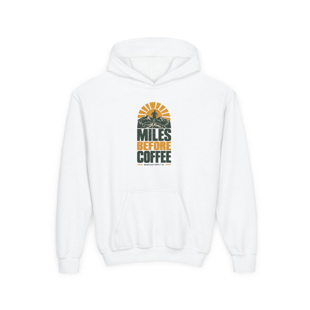 Miles Before Coffee Youth Hoodie