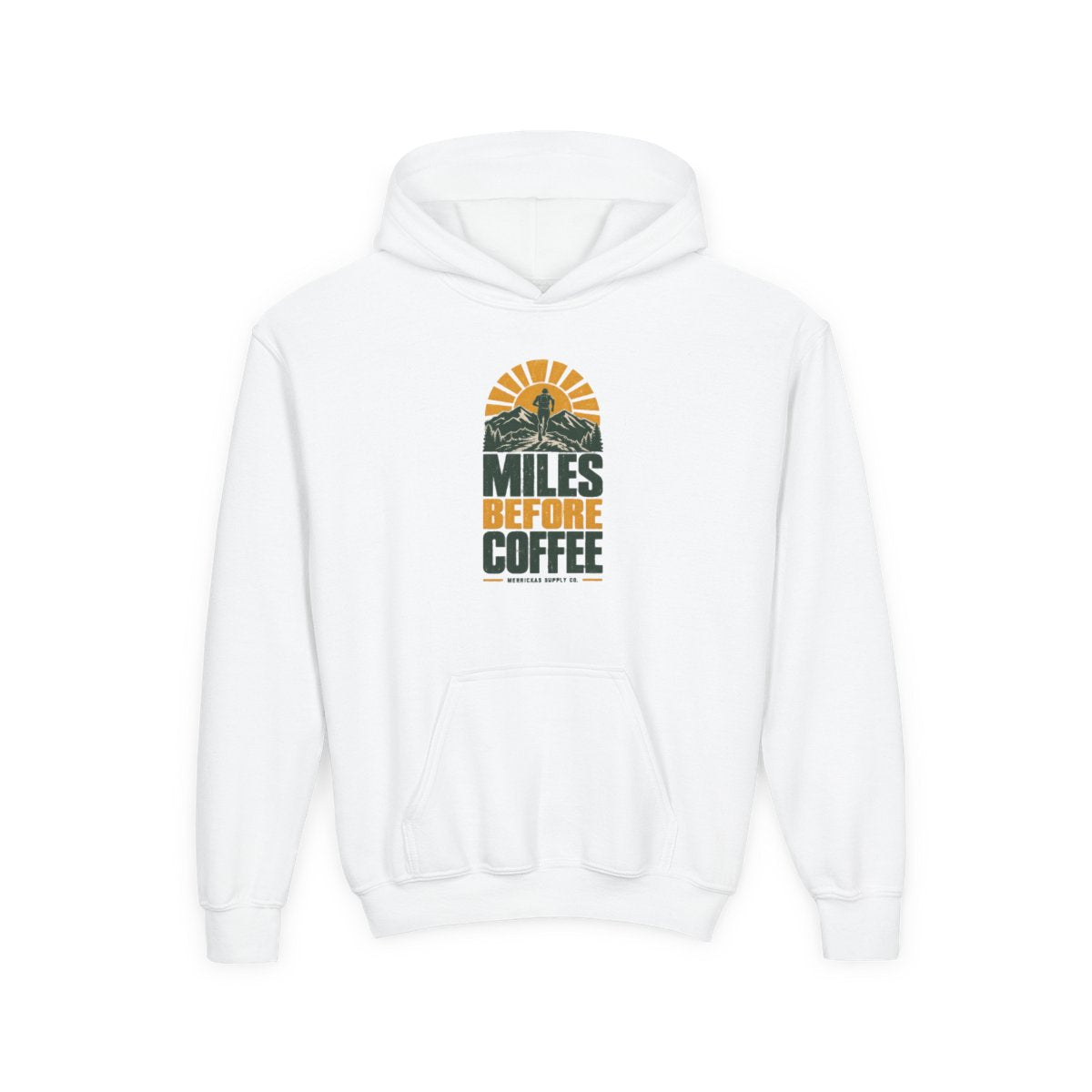 Miles Before Coffee Youth Hoodie