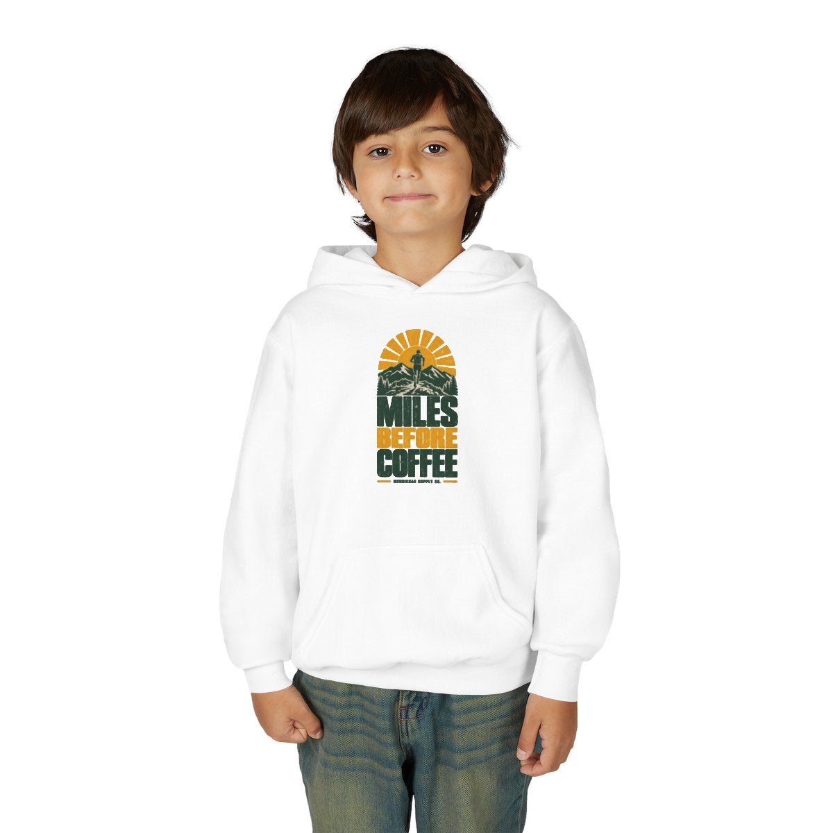 Miles Before Coffee Youth Hoodie
