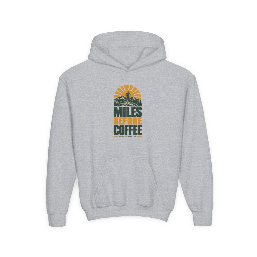 Miles Before Coffee Youth Hoodie