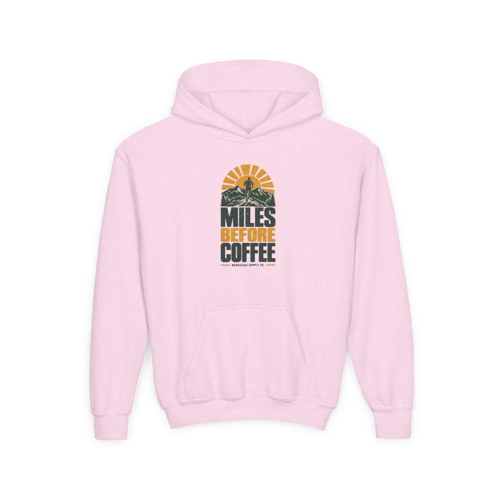 Miles Before Coffee Youth Hoodie