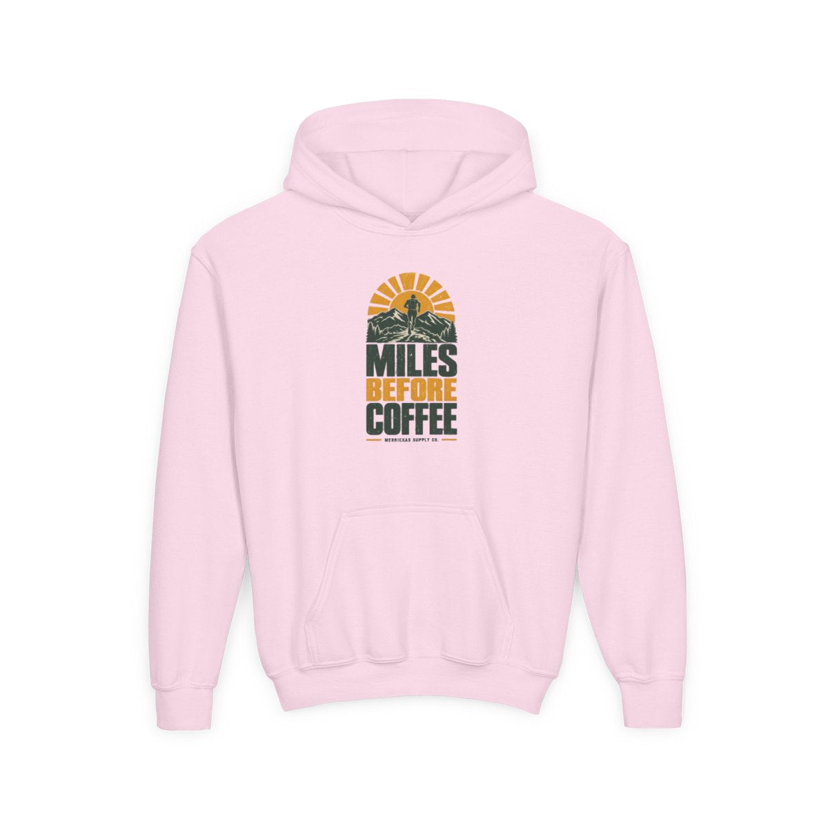 Miles Before Coffee Youth Hoodie