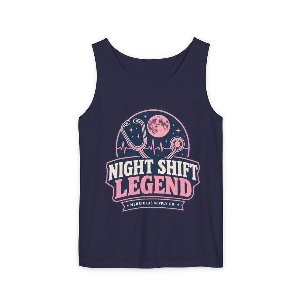 Night Shift Legend Garment-Dyed Tank