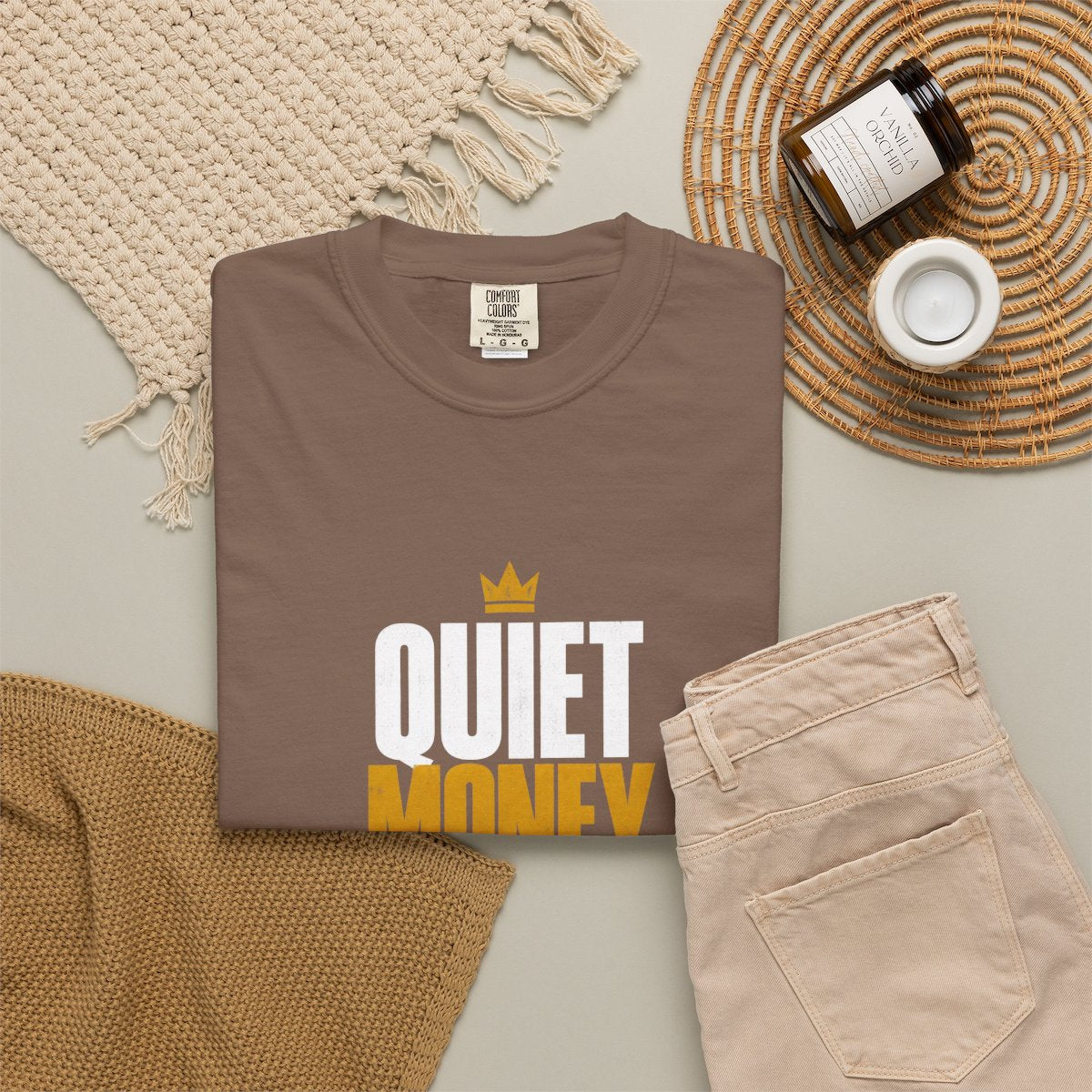 Quiet Money Loud Work Garment-Dyed Tee