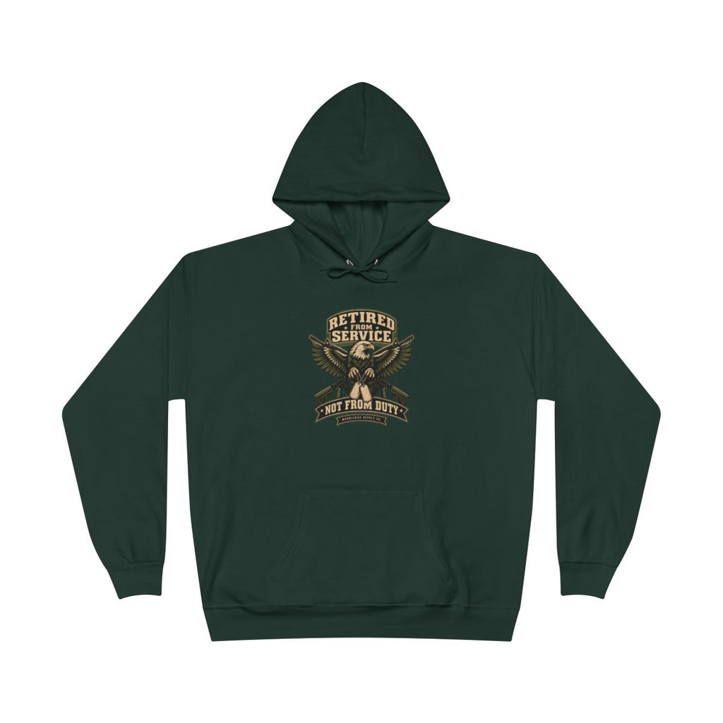 Retired From Service Not From Duty Blackout Hoodie