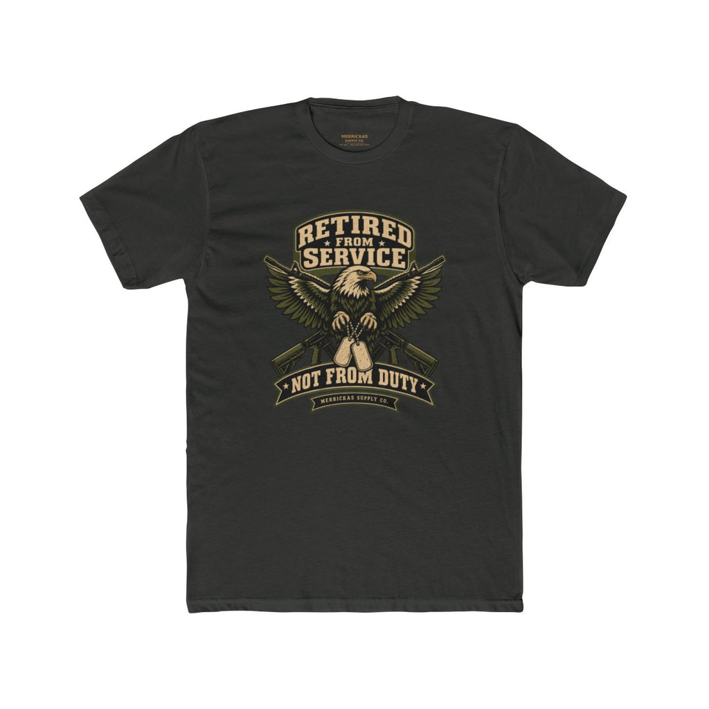 Retired From Service Not From Duty Blackout Tee