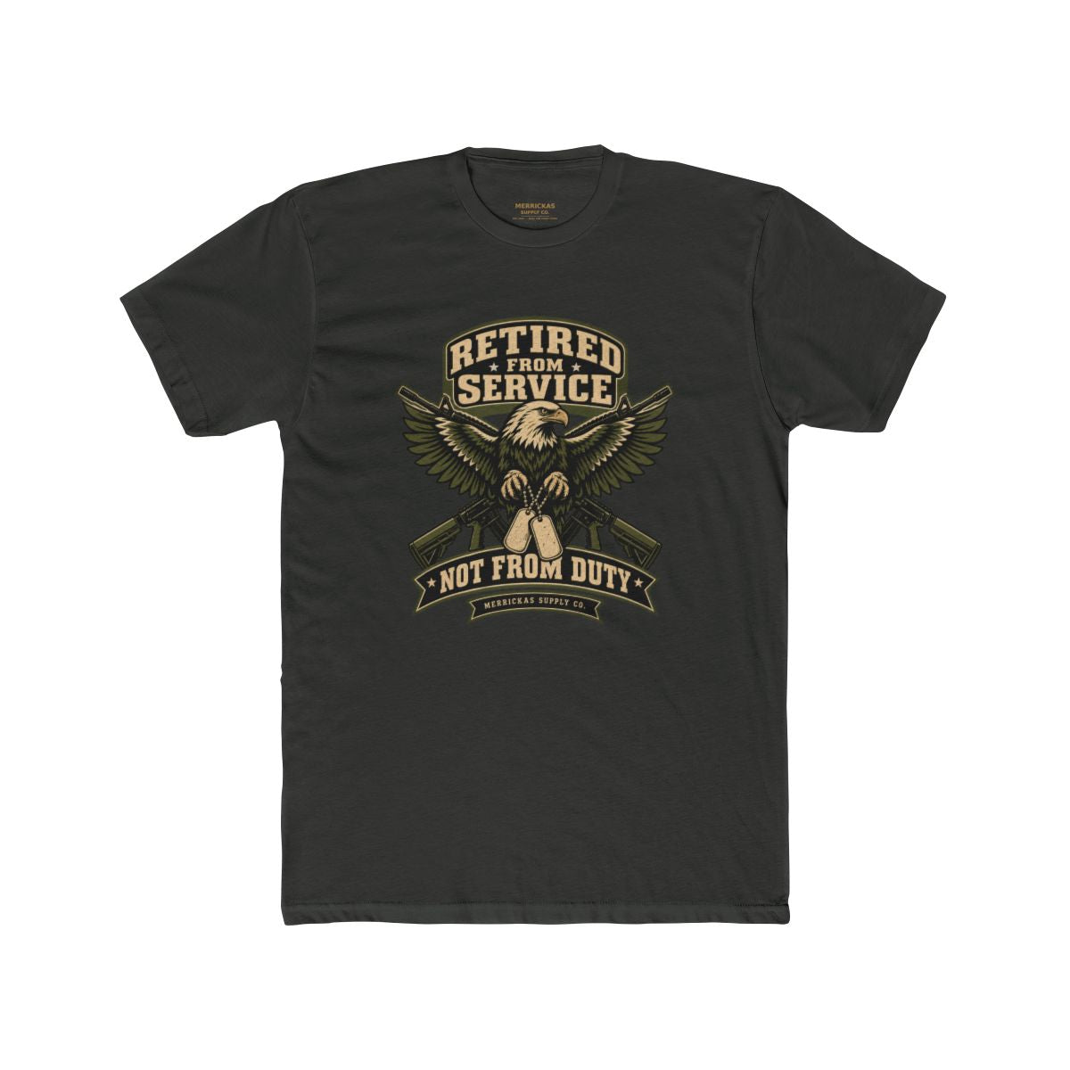 Retired From Service Not From Duty Blackout Tee