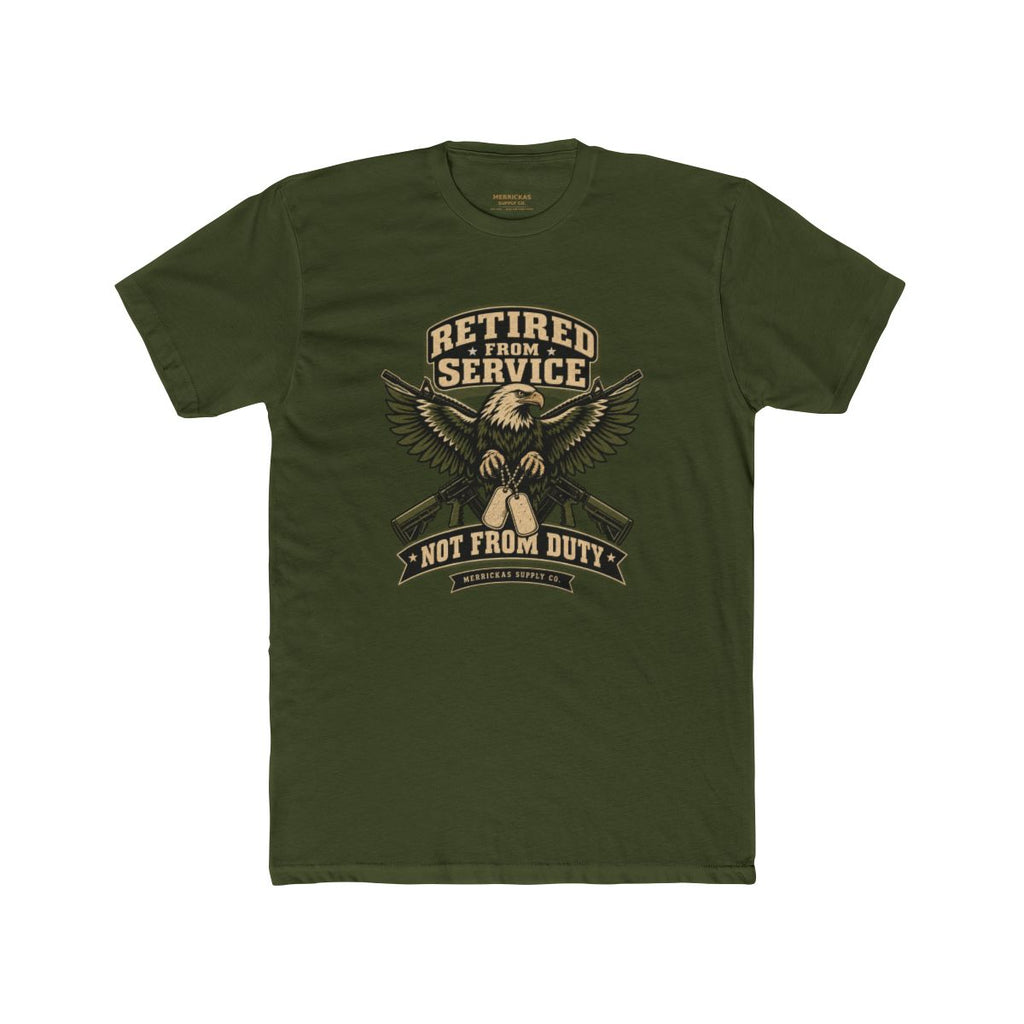 Retired From Service Not From Duty Blackout Tee