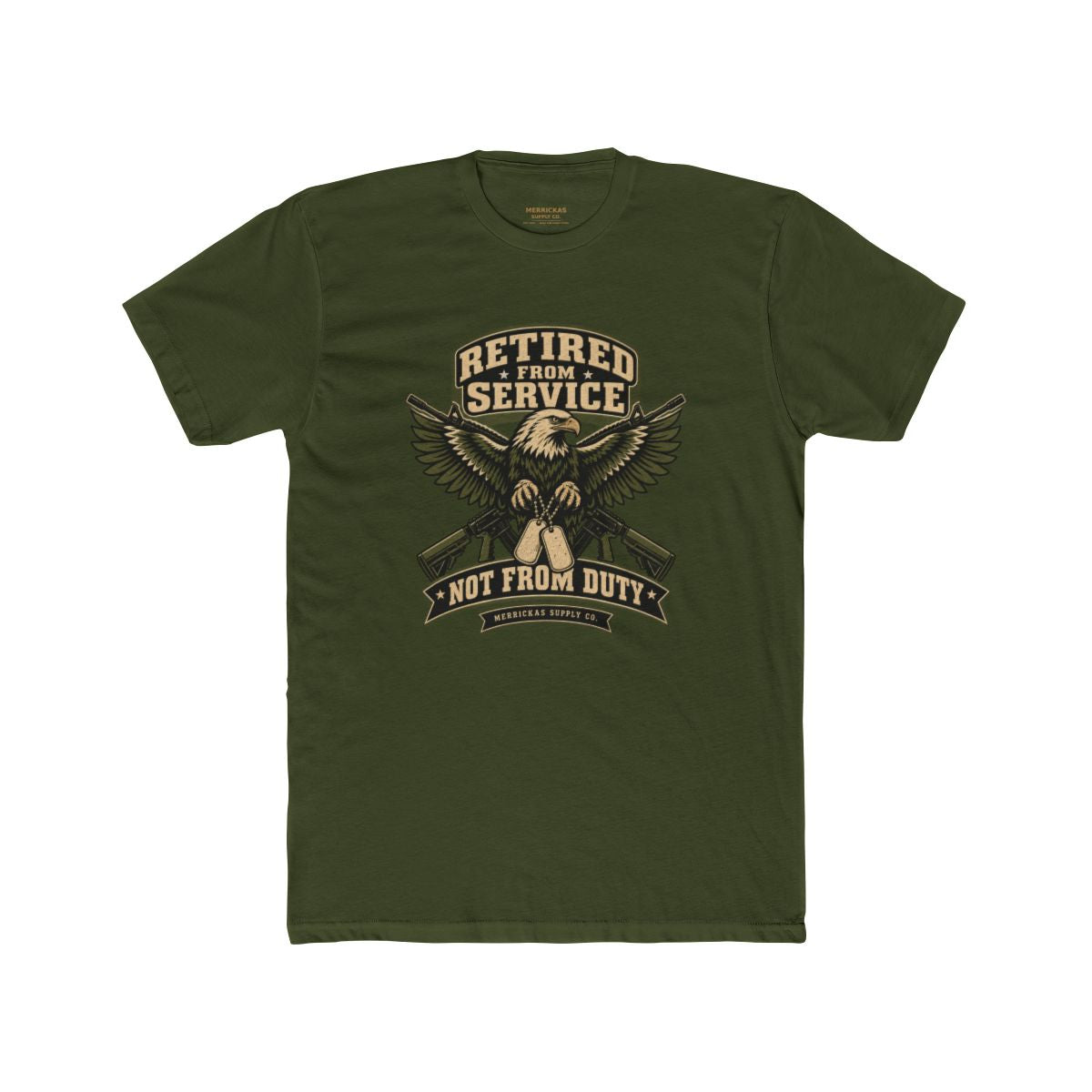 Retired From Service Not From Duty Blackout Tee