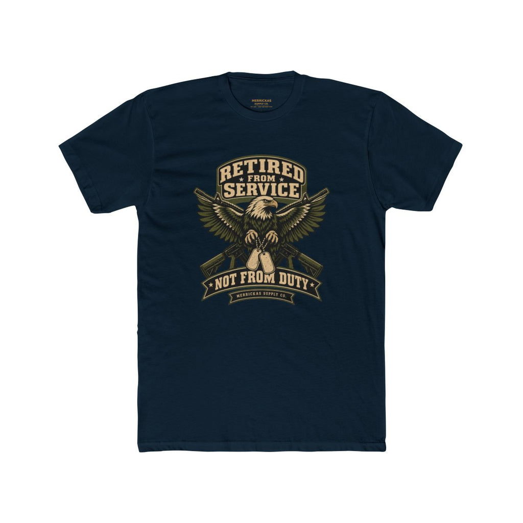 Retired From Service Not From Duty Blackout Tee