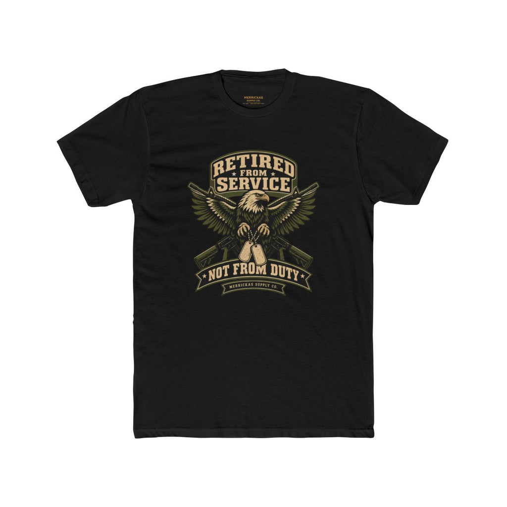 Retired From Service Not From Duty Blackout Tee