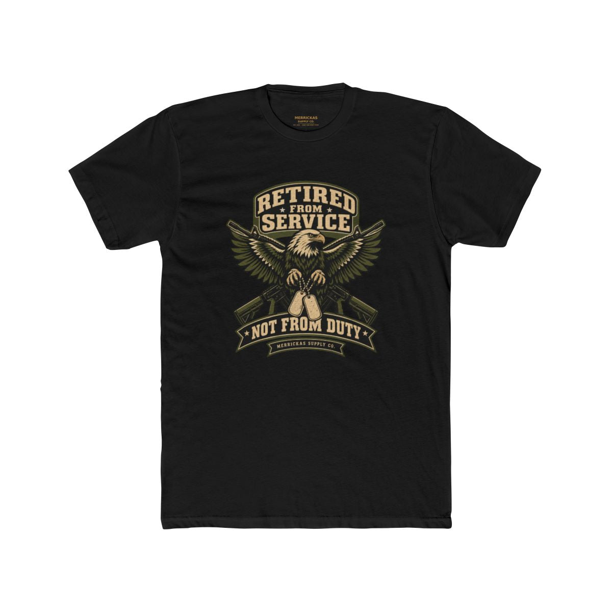 Retired From Service Not From Duty Blackout Tee