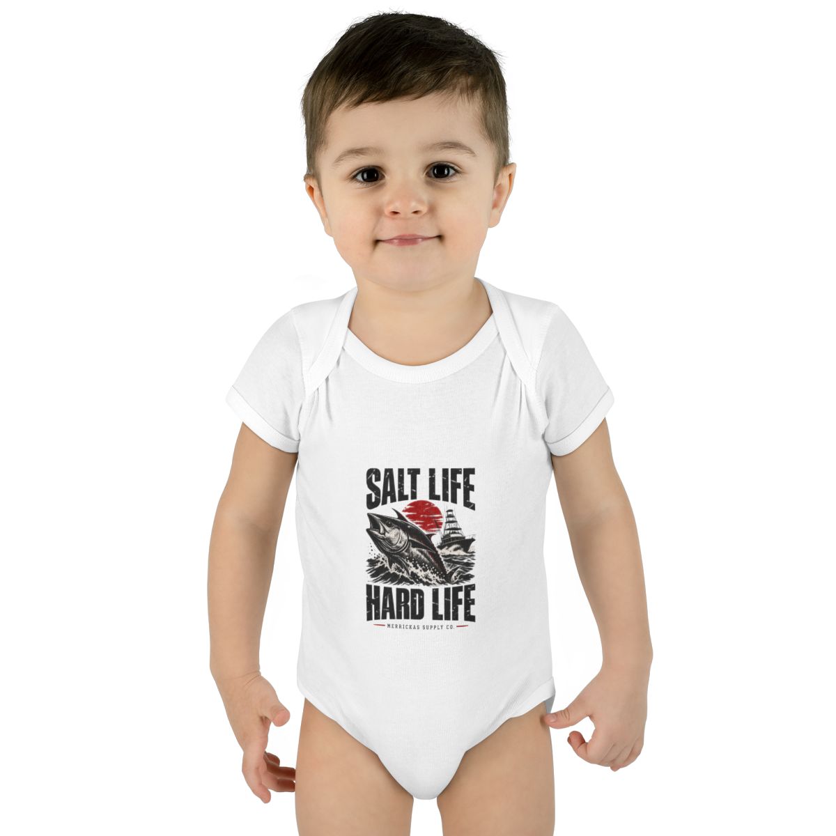 Salt Life Hard Life Baby Onesie