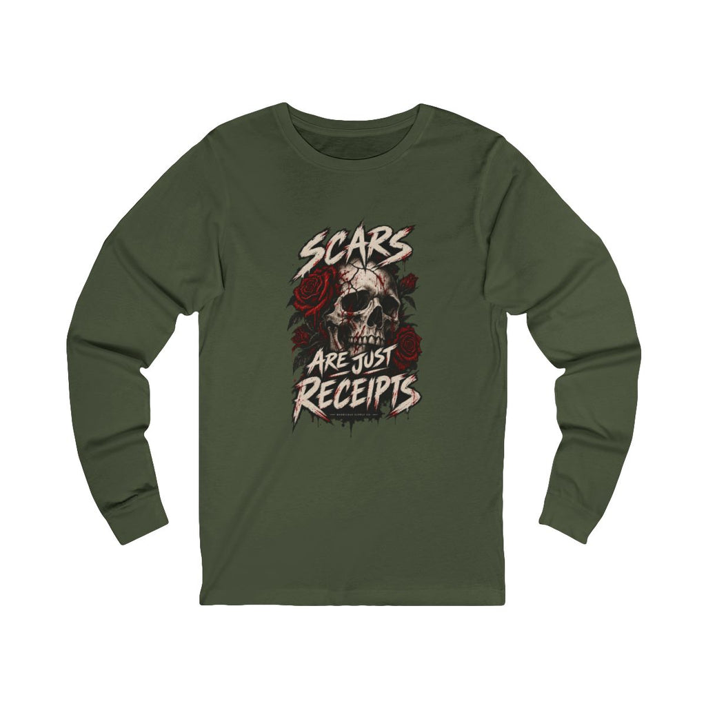 Scars Are Just Receipts Long Sleeve Tee