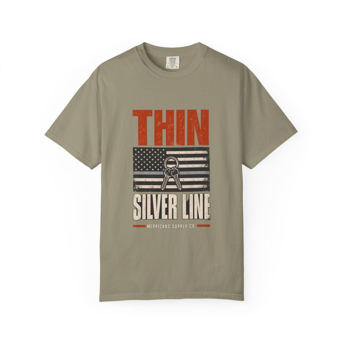 Thin Silver Line Garment-Dyed Tee