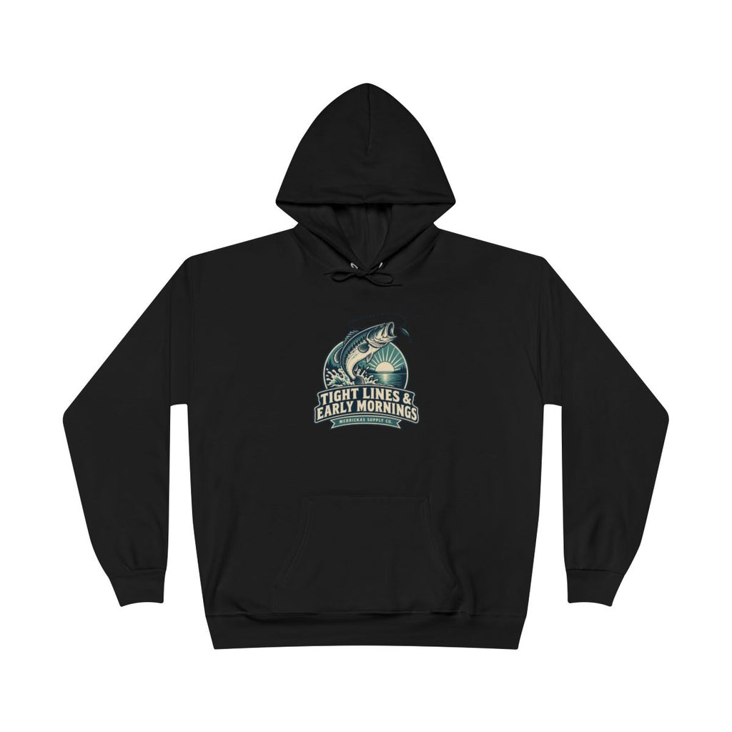 Tight Lines & Early Mornings Blackout Hoodie