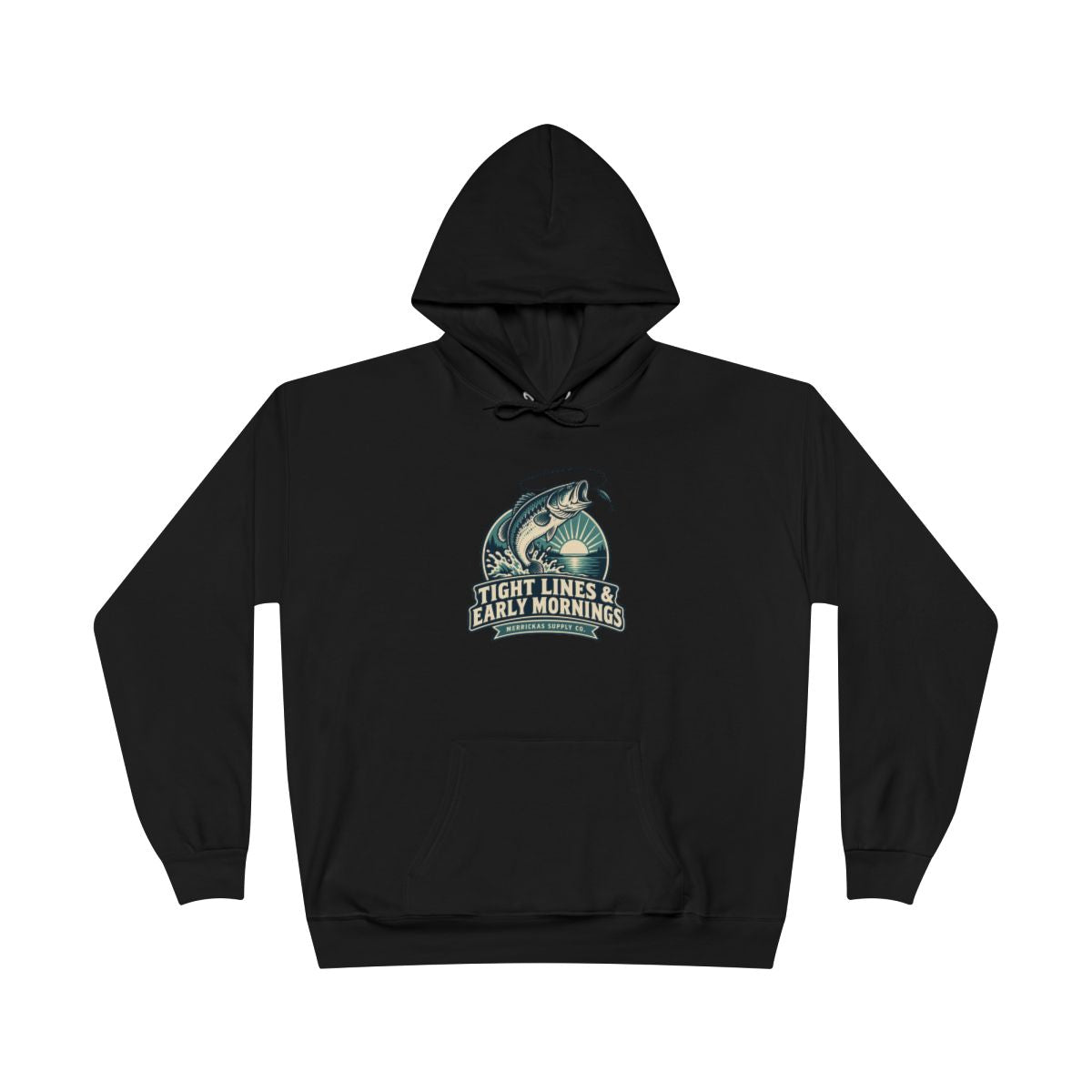 Tight Lines & Early Mornings Blackout Hoodie