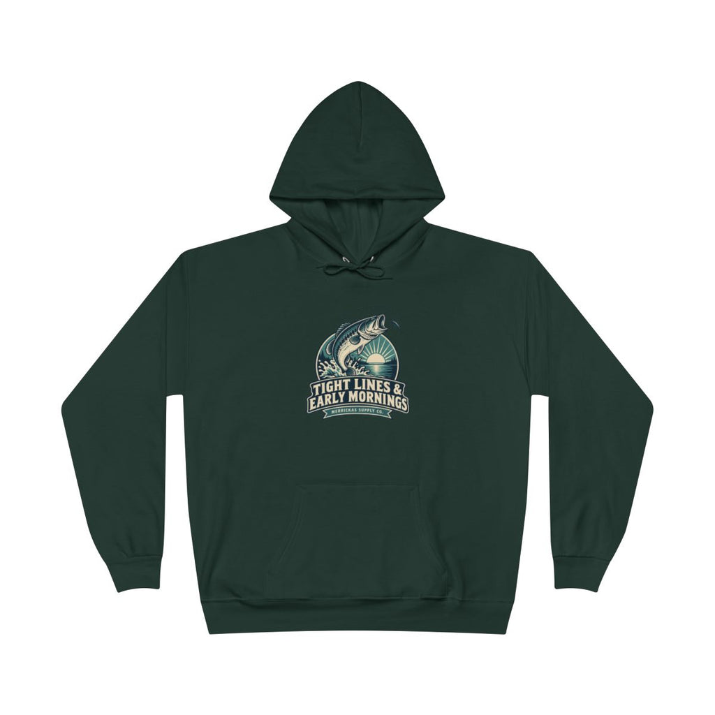 Tight Lines & Early Mornings Blackout Hoodie