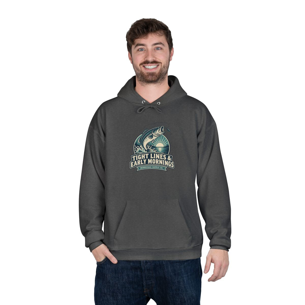Tight Lines & Early Mornings Blackout Hoodie