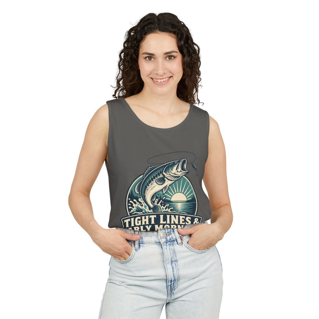 Tight Lines & Early Mornings Garment-Dyed Tank