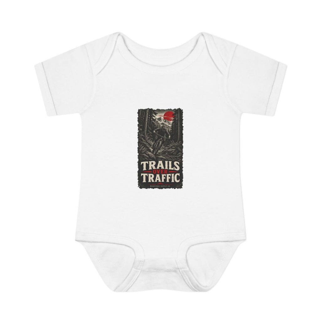 Trails Over Traffic Baby Onesie