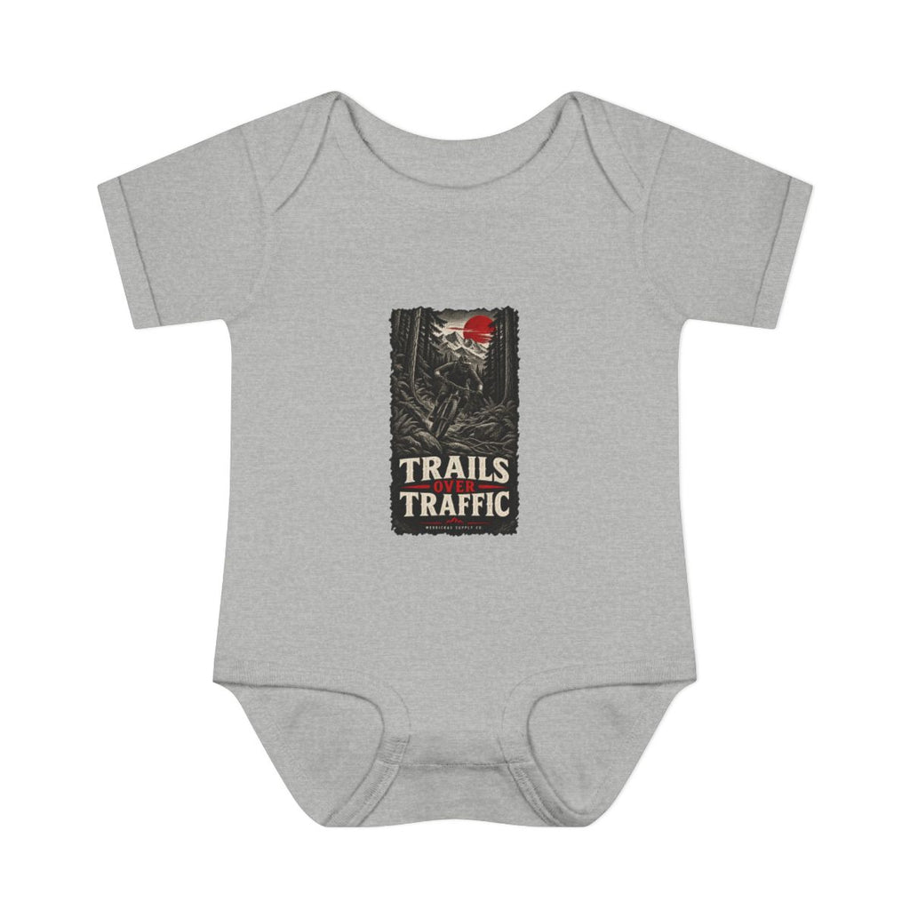 Trails Over Traffic Baby Onesie