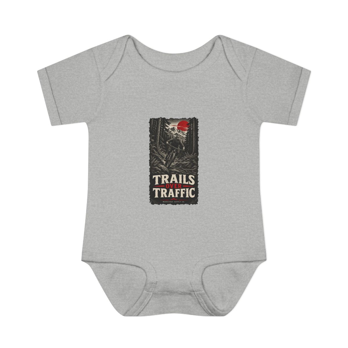 Trails Over Traffic Baby Onesie