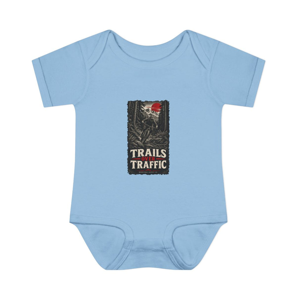 Trails Over Traffic Baby Onesie