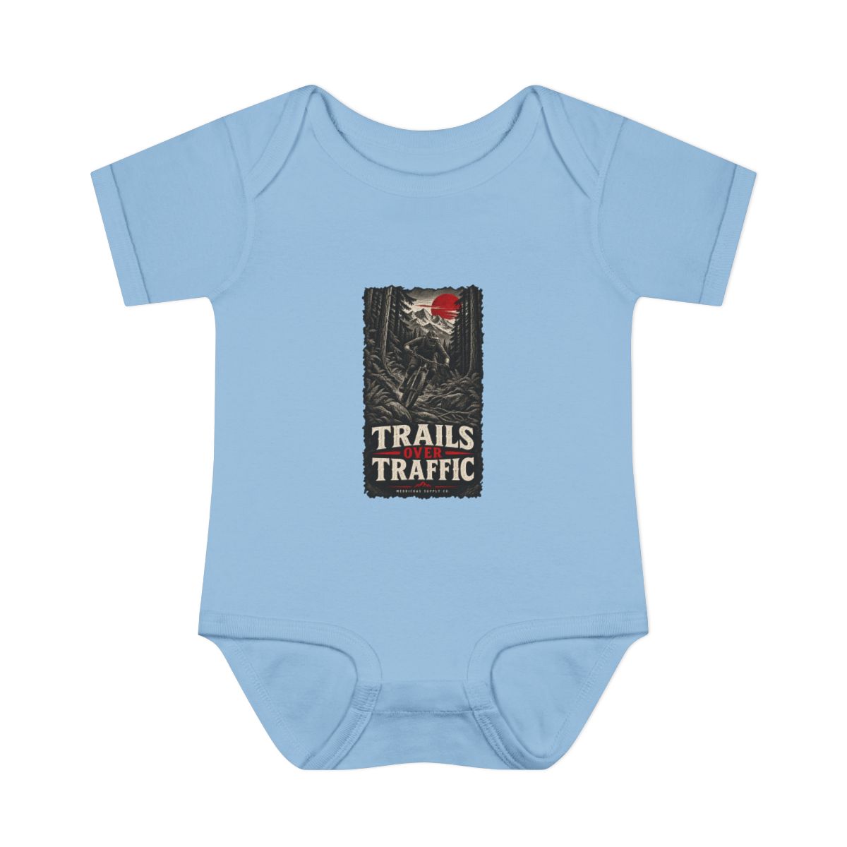 Trails Over Traffic Baby Onesie