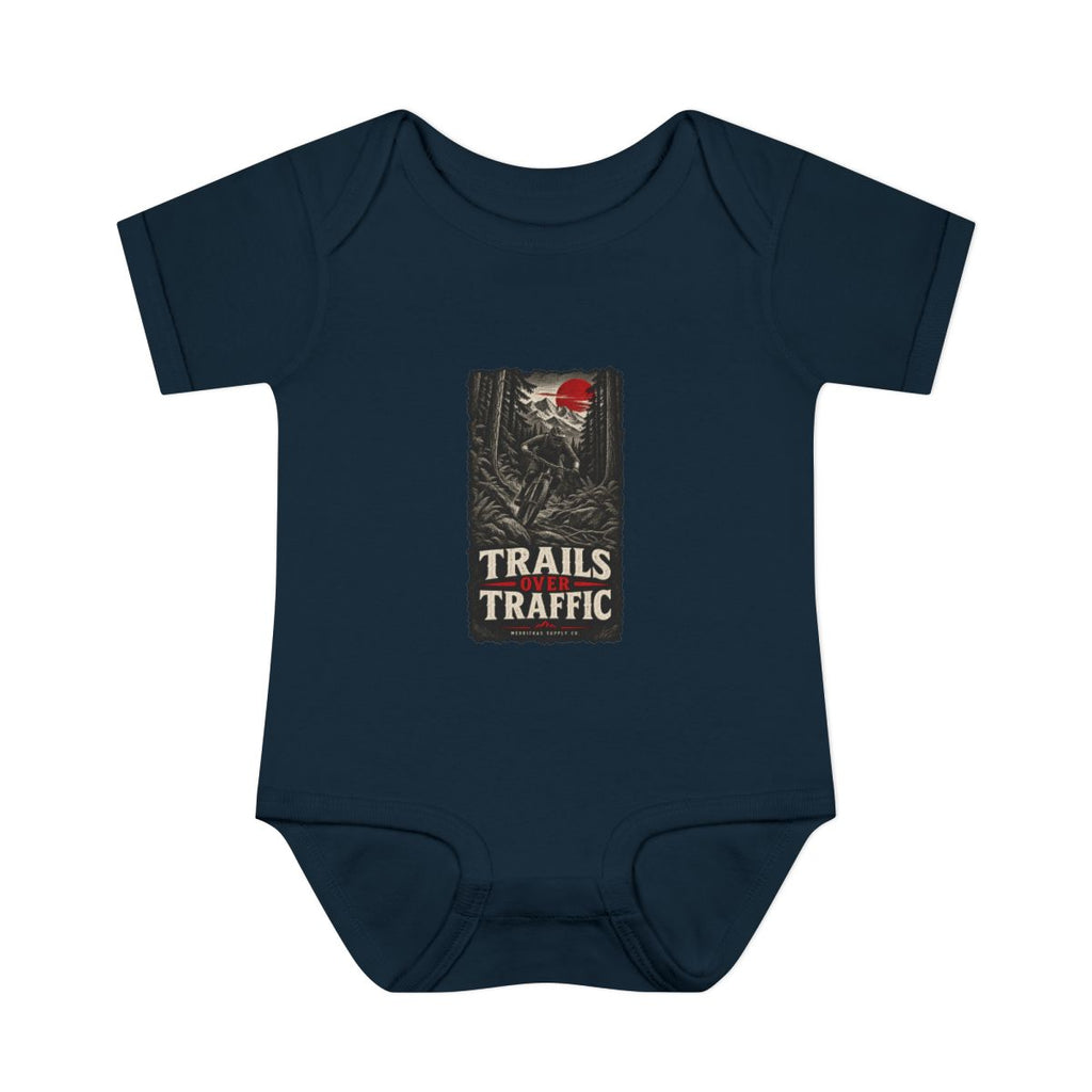 Trails Over Traffic Baby Onesie