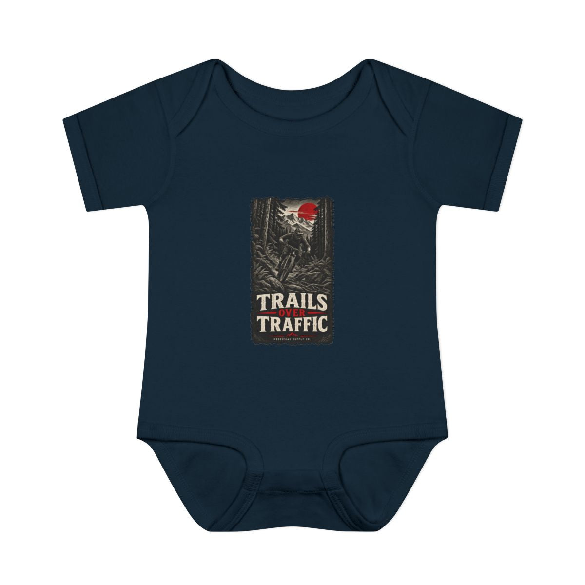 Trails Over Traffic Baby Onesie